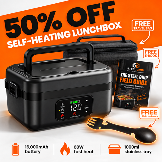 Steel Grip Self-Heating Lunchbox